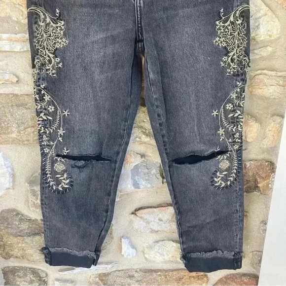 NWT One Teaspoon x Free People Royal Rock Legends Embroidered Beaded Jeans - Picture 3 of 12